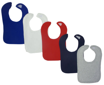 Grey Baby Bibs (Pack of 5)