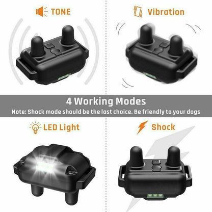 2600 FT Remote Dog Shock Training 2 Collar Set Rechargeable Waterproof